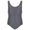 Loloda Men One Piece Glossy Spandex Sleeveless Leotard Underwear Wrestling Singlet Swimsuit Bodysuit Dark Grey Medium view 3