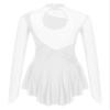 Freebily Women's Figure Ice Skating Dress Long Sleeve Shiny Rhinestones Roller Skating Lyrical Dance Costume White E Large view 4
