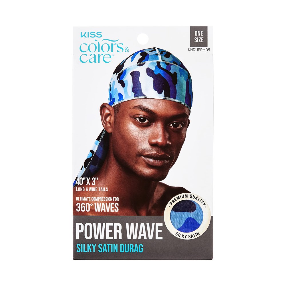 KS POWER WAVE MILITARY SATIN DURAG BLUE