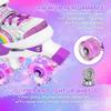 Adjustable Roller Skates for Girls with All Wheels of Girl's Skate Shine, Safe and Fun Illuminating for Toddler, Kids - Purple(7C-10C) view 4