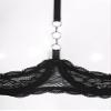Lejafay Women See Through Lace 1/4 Cups Balconette Bustier Brassiere Padded Underwire Shelf Bra Tops Black 4X-Large view 3