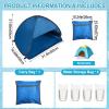 HACRAHO Pop Up Beach Sun Tent, 1 Pack Foldable Anti-UV Mini Automatic Pop Up Tent with 4 Water Storage Bag Instant Sun Protection Canopy with Fixed Nails for Outdoors Camping Picnic Beach view 2