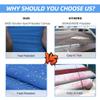 Seapisode 4 Bow Marine Grade Fade and Crack Resistant Bimini Top Replacement Cover, Heavy-Duty Waterproof and UV-proof Sun Shade Boat Canopy, Easy Install Zipper Sleeve Boat Awning/Without Frame, Blue view 3