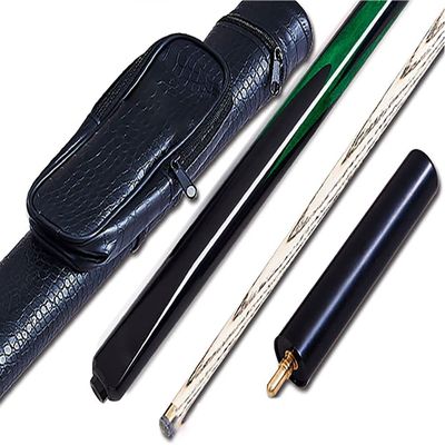 TESHY Pool Cue Sticks 57 Inch 18 Oz Snooker Pool Cue Shooting Very Smooth | 3/4 Jointed Ash Wood Billiard Pool Cue Sticks with 10mm Cue Tips Pool Cues for Home Bars (Color : Green, Size : 145cm)