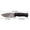 WolfKlinge Handmade Damascus Steel Fixed Blade Knife for Hunting, Survival,Camping,Bushcrafting and Fishing- with Drop Point,Blade--Full Tang-Micarta Handle and Cowhide-Leather Sheath DCX 22 -280 (Celestial Shard) view 2