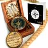 to My Son Compass with Wooden Box-Mom to Son CompassMother to Son Gifts-Graduation Day Gifts for Son-Hiking Backpacking Compass-Birthday Confirmation Students Baptism Communion Compass for Women Men view 1