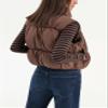 Athlisan Womens Cropped Puffer Vest Zip Up Stand Collar Lightweight Sleeveless Padded Gilet with Pockets(Brown-M) view 2