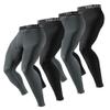 TELALEO 4 Pack Men's Compression Pants Leggings Sports Tights Athletic Baselayer Workout Running Black/Charcoal XL/02 view 1