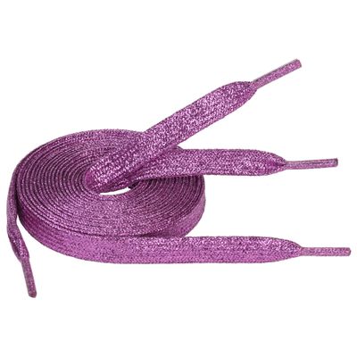 5Chaos Glitter Metallic Sparkle Shoelaces, Sparkly Shiny Shoe Laces for Women Kids Girls Men, Fun Funky Shoestring with Aglets 1Pair (59" (150CM), Metallic Purple)