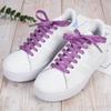 5Chaos Glitter Metallic Sparkle Shoelaces, Sparkly Shiny Shoe Laces for Women Kids Girls Men, Fun Funky Shoestring with Aglets 1Pair (51" (130CM), Metallic Purple) view 3