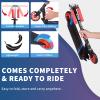 Kick Scooter - Collapsible Portable Kids Push Scooter - Lightweight Folding Design with High Visibility RGB Light Up LEDs on Wheels view 2