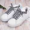 5Chaos Checker Shoelaces, Checkered Plaid Patterned Shoe Laces for Women Girls Kids, Check Design Shoestring with Aglets 1 Pair (28" (70CM) view 3