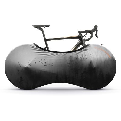 VELOSOCK Bicycle Indoor Cover for Storage and Transportation, Stretchy Dirt Proof Fabric, Bike Protection Cover for Home, Apartment and Travel Mystic Forest
