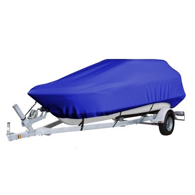 ELVONS Heavy Boat Cover, 600d Material Trailerable Multi-Size Boat Cover Dustproof and Anti-Aging Boat Cover Fits V-Boats, Trimarans, Speedboats, Bass Boats,Blue,19~21ft(770cm*480cm)