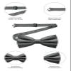 WedDecor Adjustable Formal Neck Bow Tie Satin Butterfly Stylish Collectible Bowtie Solid Colour Tuxedo Men Women Kids Casual Parties Fashion Accessory view 3