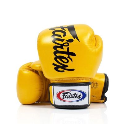Fairtex BGV19 Deluxe Tight-Fit Gloves (Gold, 12 oz)