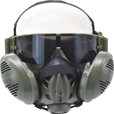 Aifordge Cool Half Face Masks Tactical Helmet Masks with Tactical Goggles Lower Face Airsoft Masks