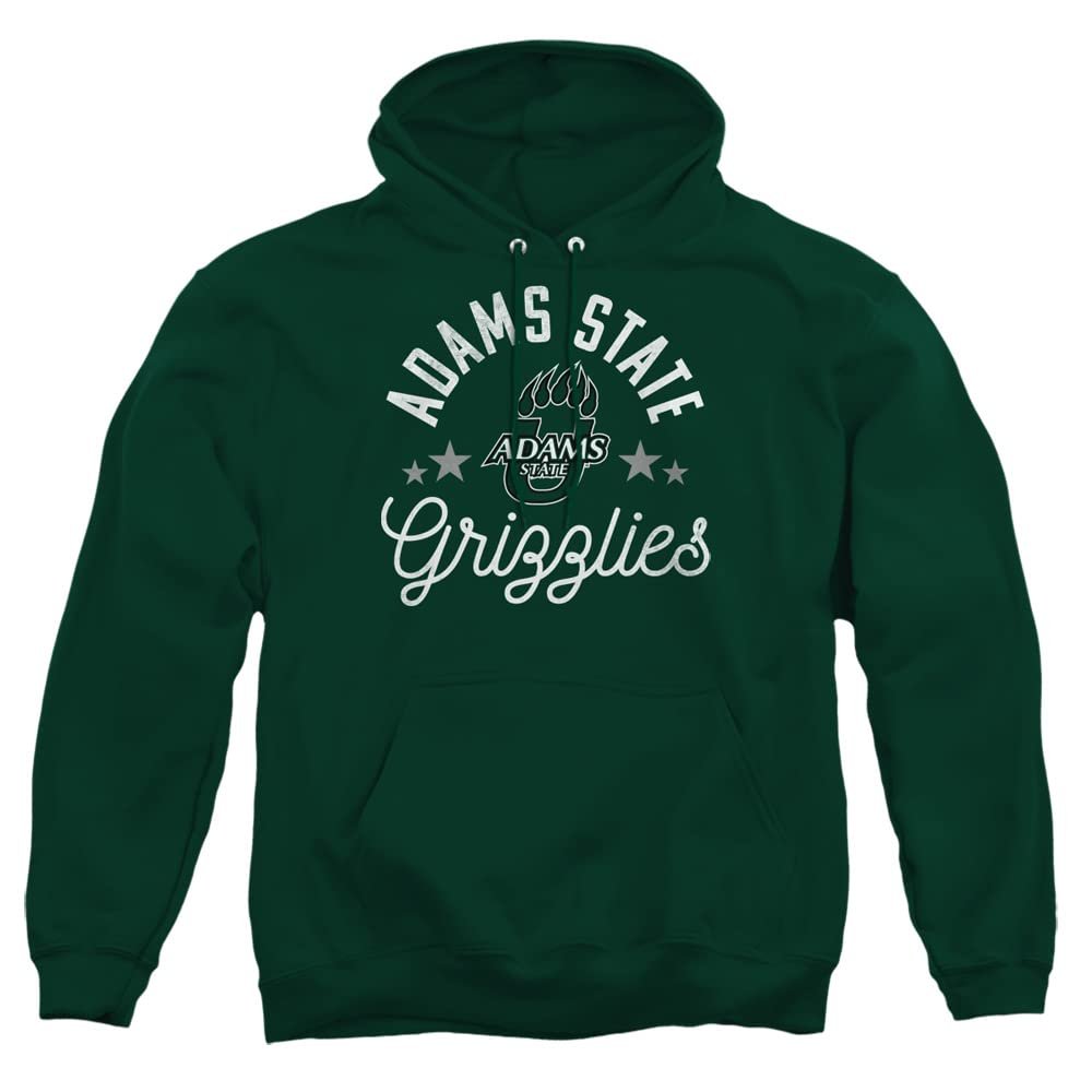 Adams State University Official Grizzlies Unisex Adult Pull-Over Hoodie, Adams State University, Hunter Green, Large