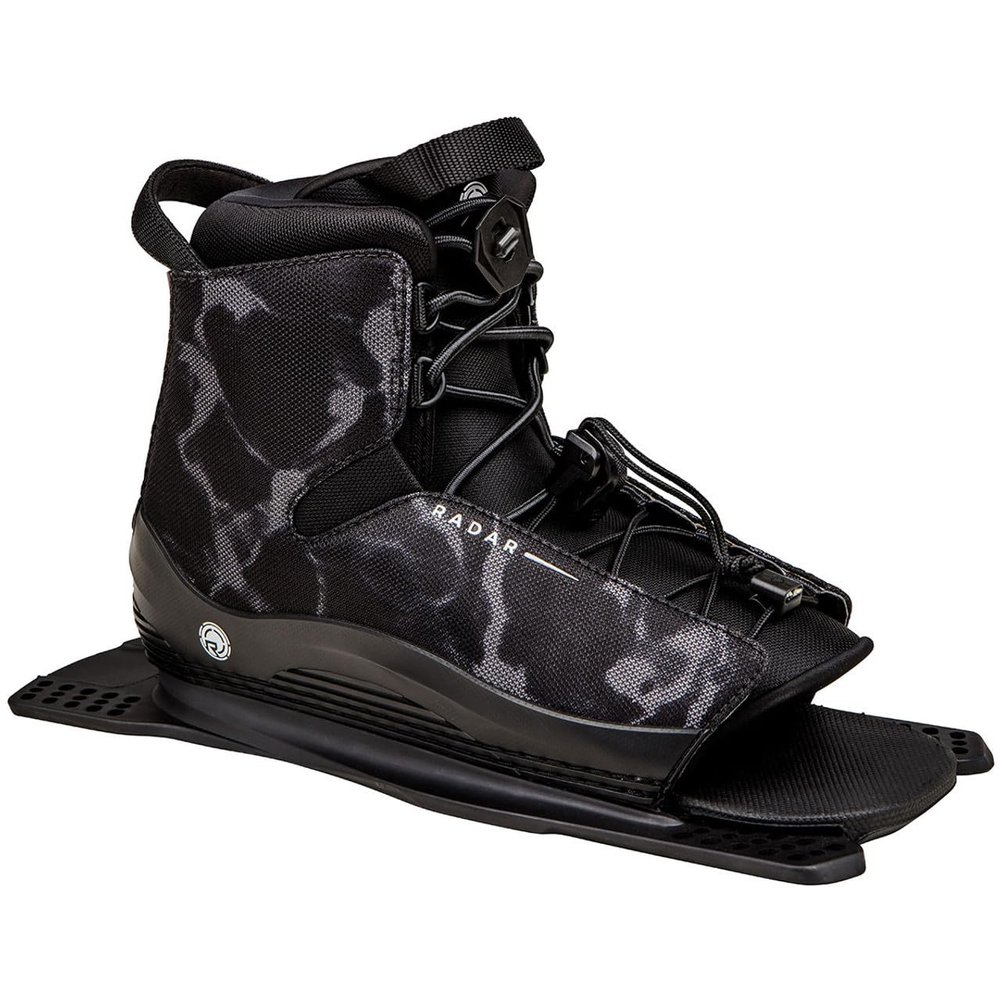 Radar Lyric Waterski Boot - Black Swirl - Front Feather Frame - SM