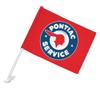 GRAPHICS & MORE Pontiac Service Logo Car Truck Flag with Window Clip On Pole Holder view 1