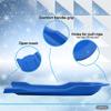 Superio Toboggan Snow Sled- 46 Plastic Open Back Sled for Kids and Adults- Heavy Duty Sled with Hole for Downhill Sledding, Winter Outdoor Sports, (Blue, Green, Black) view 3