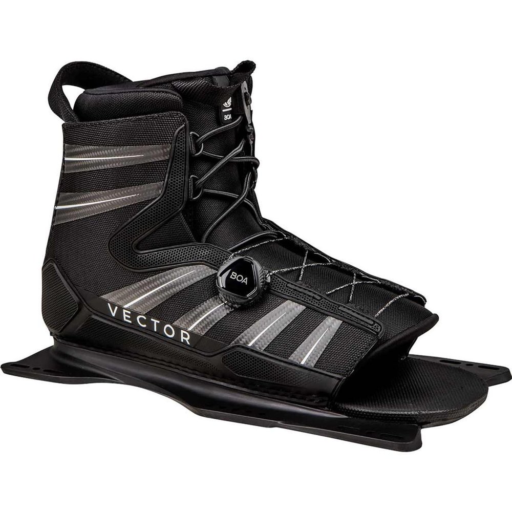 Radar Vector Boa Waterski Boot - Black/Carbon/White - Front Feather Frame - SM