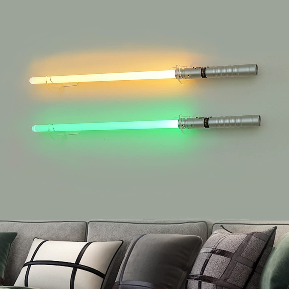 BYTOTU Lightsaber Wall Mount, Stand - Display Swords, Wall Bracket (2 sets)