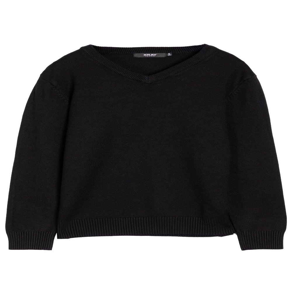 X RAY Boys School Uniform Sweater V-Neck, Big Boys' & Little Kids Youth Long Sleeve V Neck Pullover Sweater, Black, X-Small (5)