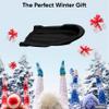 Superio Toboggan Snow Sled- 46 Plastic Open Back Sled for Kids and Adults- Heavy Duty Sled with Hole for Pull Ropes (Ropes Excluded) for Downhill Sledding, Winter Outdoor Sports, (Green-Black) view 4