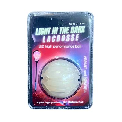 Spyder Grypz LED Lacrosse Ball - Throw at Night - Saturn Light Up Lacrosse Ball Stocking Stuffer - Back in Stock