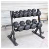 Dumbbell Rack Stand, Steel Dumbbell Bench Free,2-Tier Weights Plates Ideal Barbell Rack for Health Clubs and Home Gyms,Bearing 1000Lbs,Stand Only (Color : Black) view 1