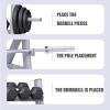 Dumbbell Rack Stand, Steel Dumbbell Bench Free,2-Tier Weights Plates Ideal Barbell Rack for Health Clubs and Home Gyms,Bearing 1000Lbs,Stand Only (Color : Black) view 3