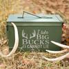 Ammo Can Man | Laser Engraved I Like Big Bucks and I Cannot Lie | Grade 1 Military Surplus Ammo Cans | 30 Cal, 50 Cal or Fat 50 with Locking Kit Option (50 Cal w/Lock Kit - Grade 1 - "Big Bucks) view 1