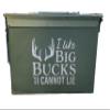 Ammo Can Man | Laser Engraved I Like Big Bucks and I Cannot Lie | Grade 1 Military Surplus Ammo Cans | 30 Cal, 50 Cal or Fat 50 with Locking Kit Option (30 Cal - Grade 1 - "Big Bucks) view 3