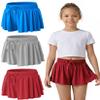 3 Pack Girls Flowy Shorts with Spandex Liner 2-in-1 Youth Butterfly Skirts for Fitness, Running, Sports (Set 5, X-Small) view 1