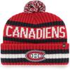 '47 NHL Bering Cuffed Knit Pom Beanie Hat, Adult (Montreal Canadiens Red) view 1