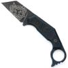 Fox Wihongi Reverse Tanto Fixed Karambit, Model FX-652, Single Edged, Black Idroglider Stonewashed Blade Finish, 2.50" Blade Length, Features Glass Breaker, Made in Italy view 1