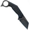 Fox Wihongi Reverse Tanto Fixed Karambit, Model FX-652, Single Edged, Black Idroglider Stonewashed Blade Finish, 2.50" Blade Length, Features Glass Breaker, Made in Italy view 2