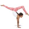 Alexandra Collection Youth Kid Girls Christmas Holiday Fair Isle Reindeer Workout Leggings Red view 4