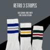 SuNi Apparel Striped Crew Socks - Retro Mens Striped Socks - Stripe Cotton Gym Socks for Men - 4 Pairs Pack Size 10-13 view 3