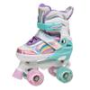 Skate Gear Rainbow Adjustable Light up Inline/Quad Roller Skates for Girls and Boys (Pink - Quad, Medium) view 2