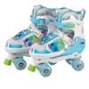 Skate Gear Rainbow Adjustable Light up Inline/Quad Roller Skates for Girls and Boys (Blue - Quad, Medium) view 2