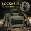 VEAGIA Range Bag,Pistol Case,Gun Range Bags For Handguns And Ammo Pouch 2 Pistols Soft Carrying Shooting Bag (Army green 1.0) view 3