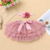 Baby Girls Rainbow 1st Birthday Outfit Romper Tutu Skirt with Diaper Cover Tulle Bloomers Infant Birthday Cake Smash Newborn Photography Props 1st Birthday Girl Gifts One Blush +Headband 1Y view 4