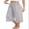 TARSE Women Capri Pants Comfy Lightweight Grey Yoga Wide Leg Pajama Pants Capris Sweatpants Sports Light Gray L view 4