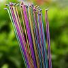12pcs 2.0mm Stainless Steel Spokes Vacuum Plated Rainbow Spokes 26 27.5 29 Inch Spoke Caps Mountain/Road Bike Spokes (Color : 261MM X 12pcs) view 2