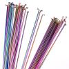 12pcs 2.0mm Stainless Steel Spokes Vacuum Plated Rainbow Spokes 26 27.5 29 Inch Spoke Caps Mountain/Road Bike Spokes (Color : 261MM X 12pcs) view 3