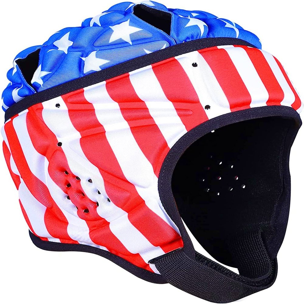 TIAXU TIAXU Rugby Helmet - Soft Padded Headgear 7v7 Flag Football Headguard Soccer Head Protection Protective Soft Helmet Football for Youth & Adult