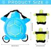 3pcs Turtle Butt Pads for Snowboarding Ski Protective Gear Set Cute Turtle 3D Hip Protectors for Skating Tortoise Cushion Padded Turtle Knee Pad for Kids Adults Skiing Roller Protection (Blue) view 2