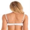YiZYiF Women's Sexy 1/4 Cup Lace Bra Balconette Mesh See Through Bralette Underwired Plunge Bras White X-Large view 2